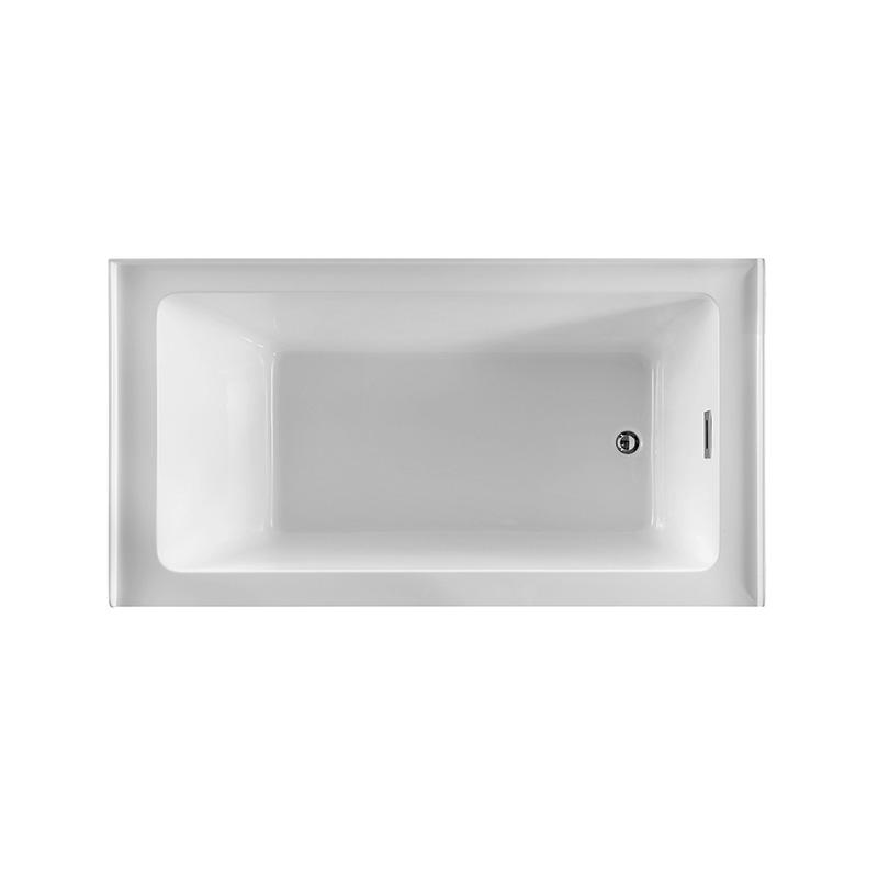 60 x 32 Acryl-Alkoven-Badewanne Tiefbad Ablauf rechts in Weiß