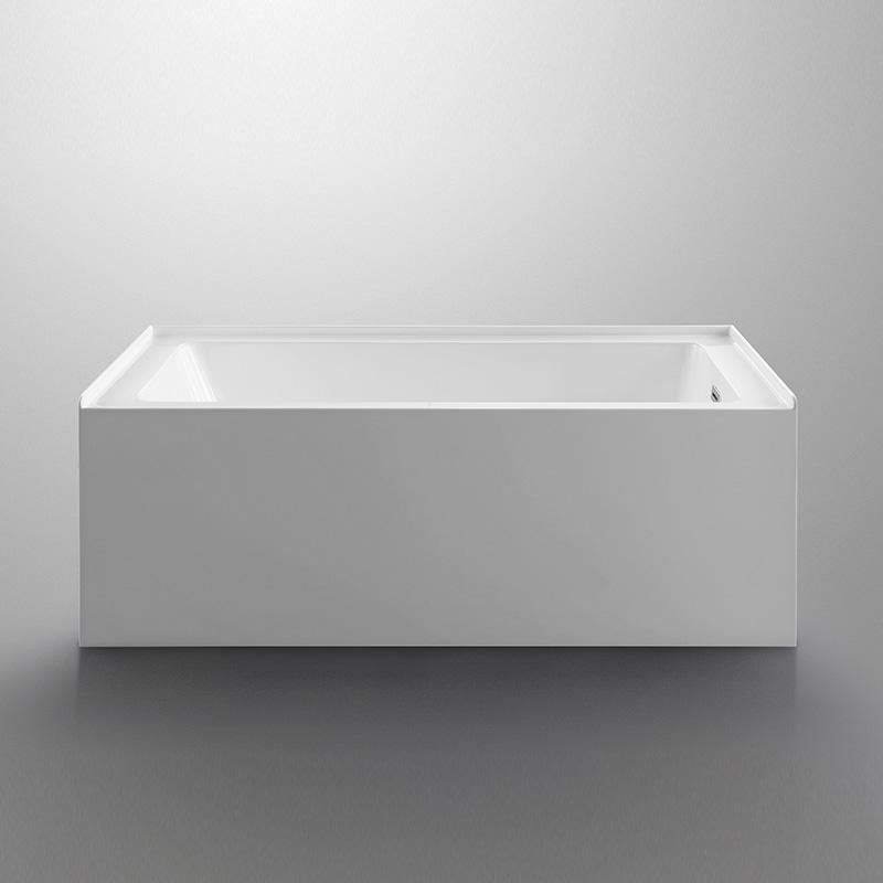60 x 32 Acryl-Alkoven-Badewanne Tiefbad Ablauf rechts in Weiß